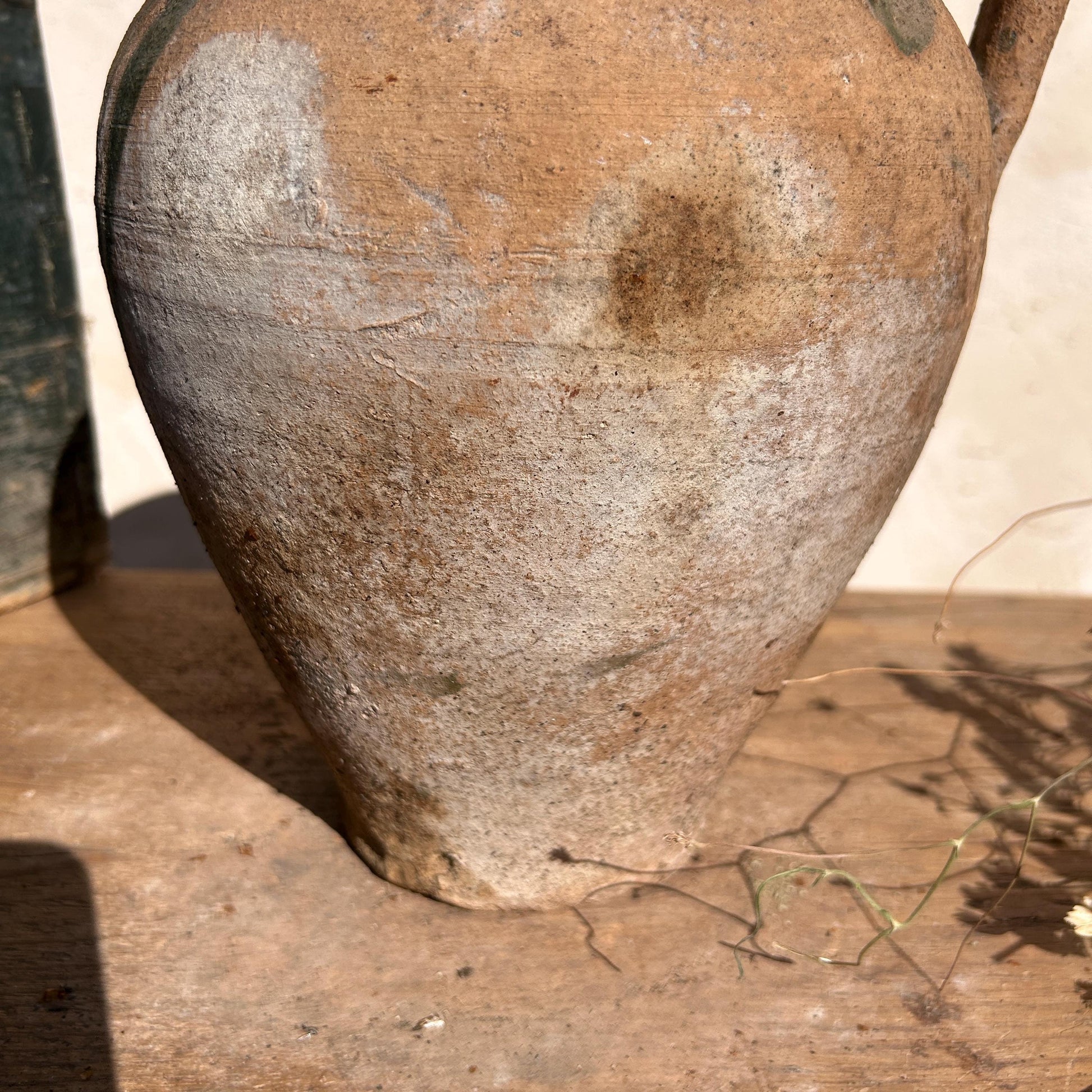 Clay vase, rustic vase, earthenware vase, pottery vase,  wabi sabi pottery, vase, primitive vessel, primitive vase, vessel, earthenware, rustic vessel, clay pot, large terracotta pot, france pottery, antique olive jar, flower vase, france conflit pot