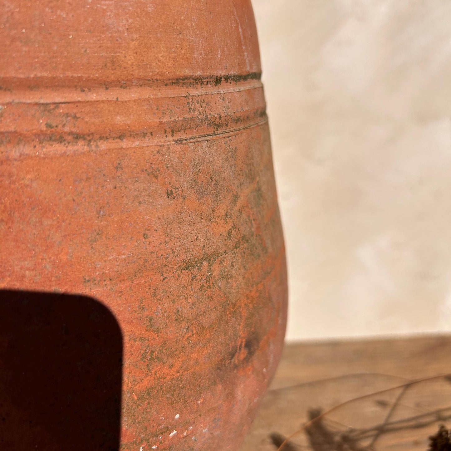 Clay vase, rustic vase, earthenware vase, pottery vase,  wabi sabi pottery, vase, primitive vessel, primitive vase, vessel, earthenware, rustic vessel, clay pot, large terracotta pot, france pottery, antique olive jar, flower vase, france conflit pot