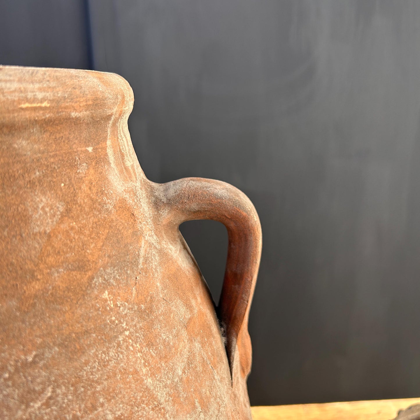 Clay vase, rustic vase, earthenware vase, pottery vase,  wabi sabi pottery, vase, primitive vessel, primitive vase, vessel, earthenware, rustic vessel, clay pot, large terracotta pot, france pottery, antique olive jar, flower vase, france conflit pot