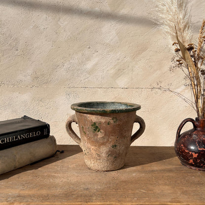 terracotta vase, antique olive jar, antique vase, wabi sabi vase, vintage vase, rustic vase, terracotta pot, pottery vase, home decor, home gift, large olive jar, primitive jug, Turkish vase, historic vessel, textured pottery, vintage farmhouse