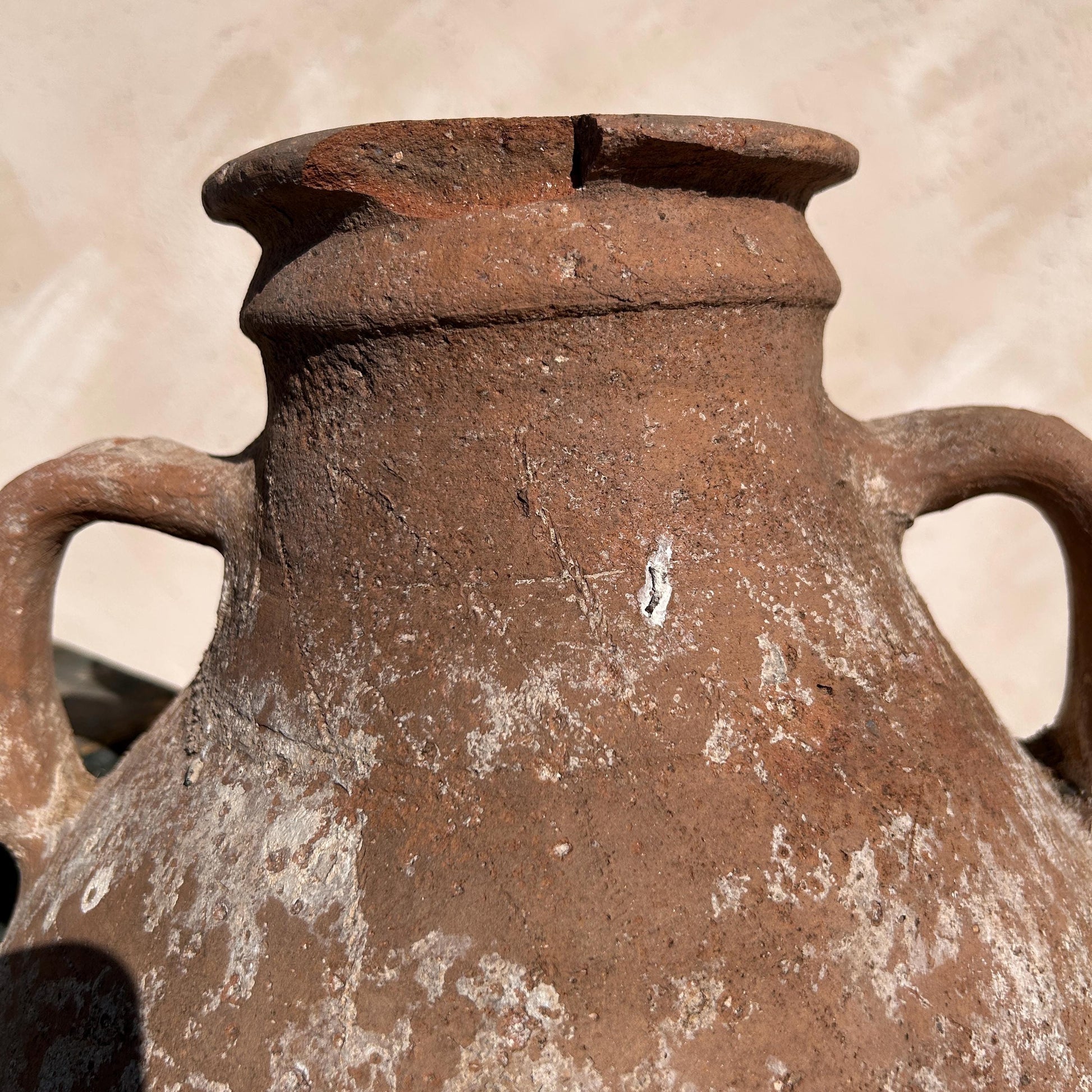 Clay vase, rustic vase, earthenware vase, pottery vase,  wabi sabi pottery, vase, primitive vessel, primitive vase, vessel, earthenware, rustic vessel, clay pot, large terracotta pot, france pottery, antique olive jar, flower vase, france conflit pot