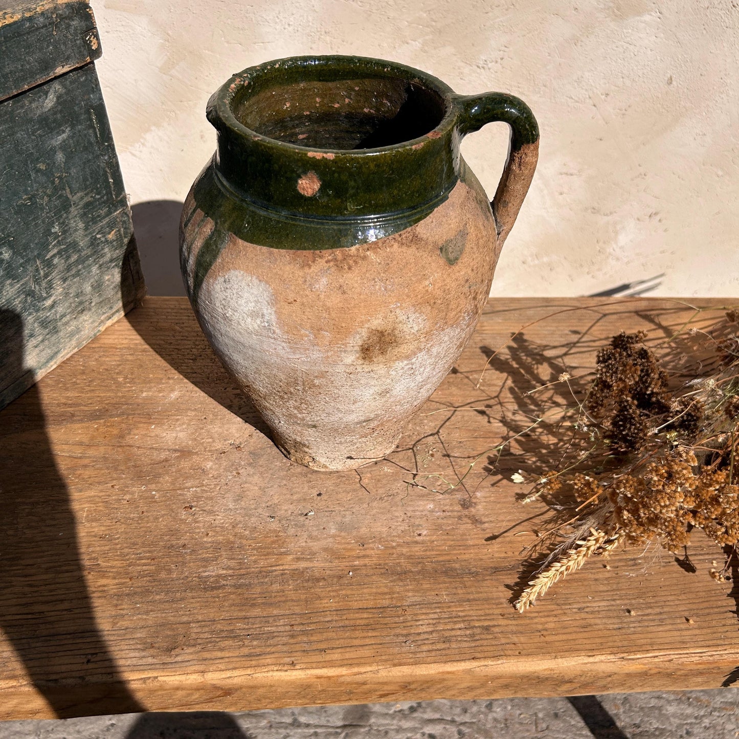 Clay vase, rustic vase, earthenware vase, pottery vase,  wabi sabi pottery, vase, primitive vessel, primitive vase, vessel, earthenware, rustic vessel, clay pot, large terracotta pot, france pottery, antique olive jar, flower vase, france conflit pot