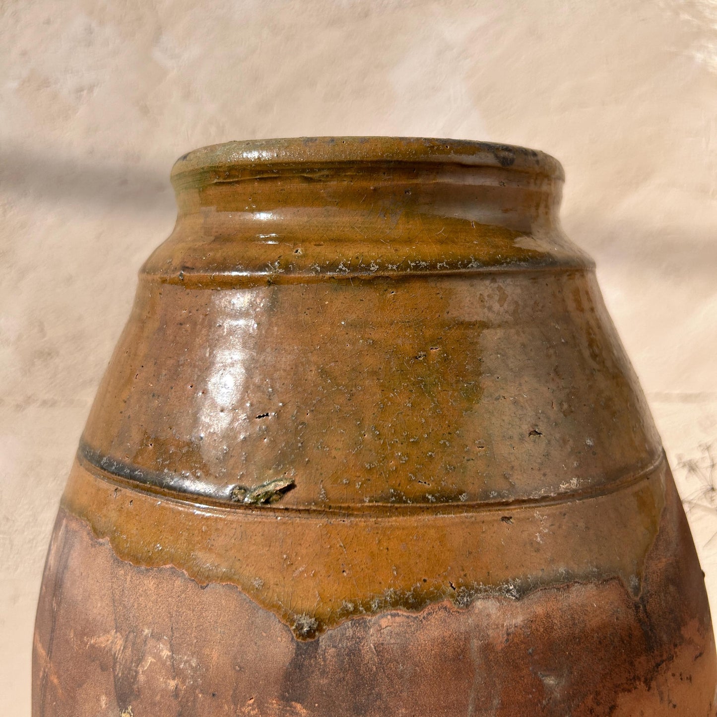 Clay vase, rustic vase, earthenware vase, pottery vase,  wabi sabi pottery, vase, primitive vessel, primitive vase, vessel, earthenware, rustic vessel, clay pot, large terracotta pot, france pottery, antique olive jar, flower vase, france conflit pot