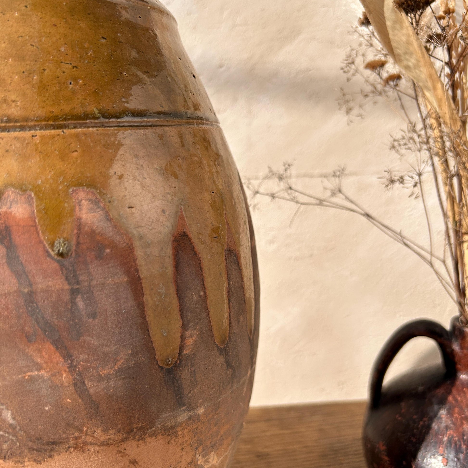 Clay vase, rustic vase, earthenware vase, pottery vase,  wabi sabi pottery, vase, primitive vessel, primitive vase, vessel, earthenware, rustic vessel, clay pot, large terracotta pot, france pottery, antique olive jar, flower vase, france conflit pot