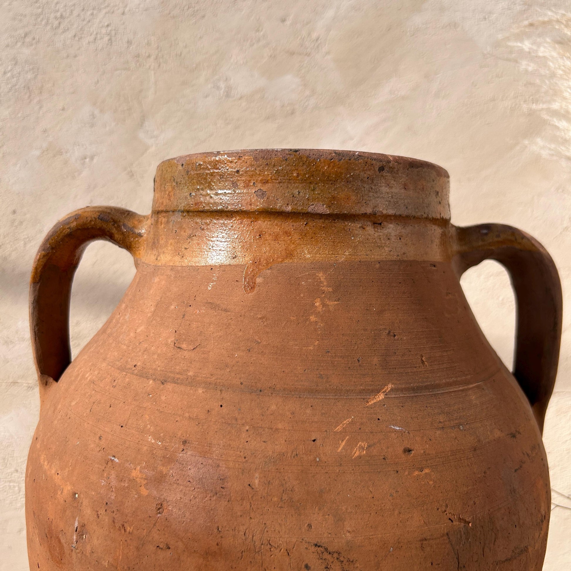 Clay vase, rustic vase, earthenware vase, pottery vase,  wabi sabi pottery, vase, primitive vessel, primitive vase, vessel, earthenware, rustic vessel, clay pot, large terracotta pot, france pottery, antique olive jar, flower vase, france conflit pot