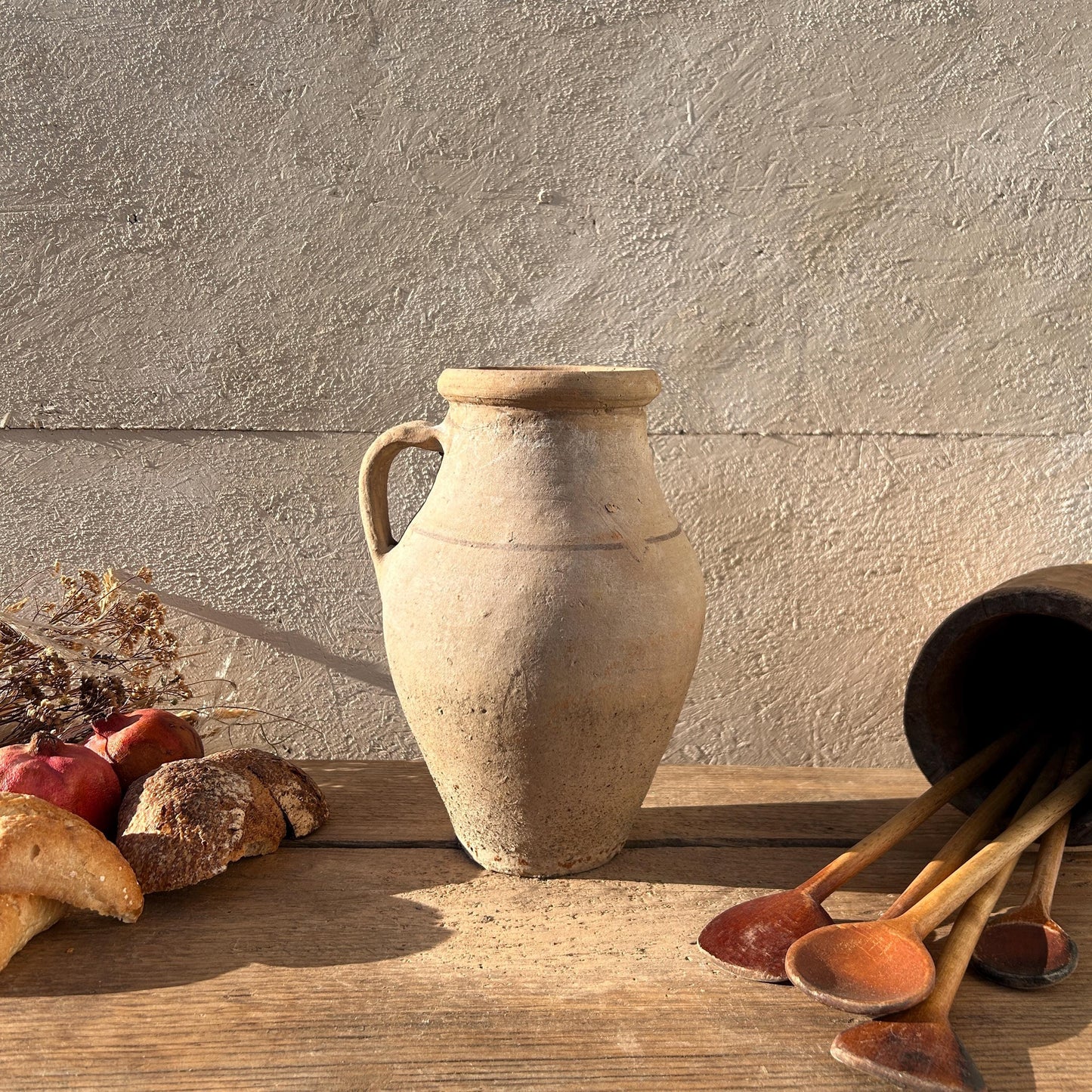 Clay vase, rustic vase, earthenware vase, pottery vase,  wabi sabi pottery, vase, primitive vessel, primitive vase, vessel, earthenware, rustic vessel, clay pot, large terracotta pot, france pottery, antique olive jar, flower vase, france conflit pot