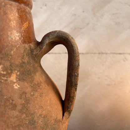 Clay vase, rustic vase, earthenware vase, pottery vase,  wabi sabi pottery, vase, primitive vessel, primitive vase, vessel, earthenware, rustic vessel, clay pot, large terracotta pot, france pottery, antique olive jar, flower vase, france conflit pot