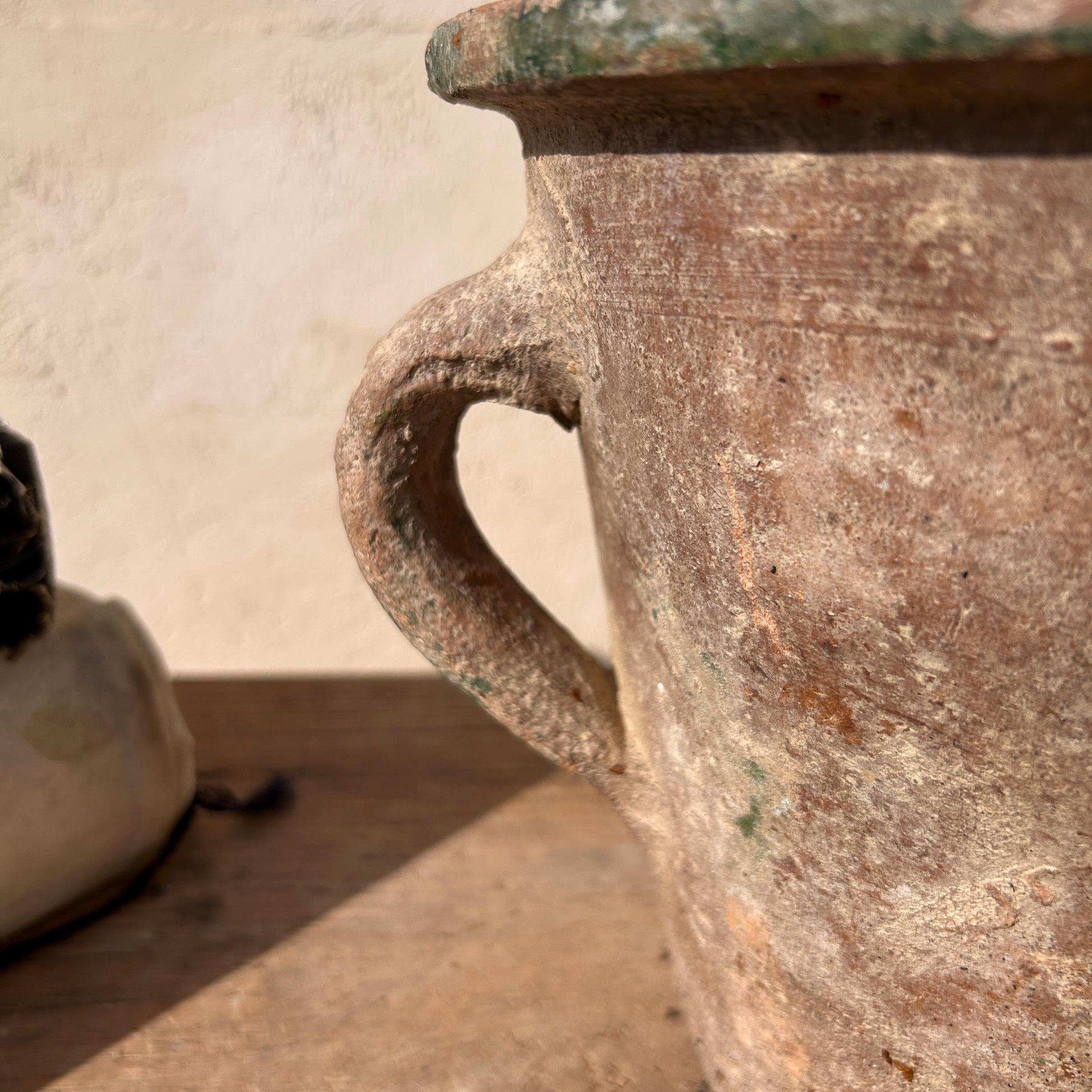 terracotta vase, antique olive jar, antique vase, wabi sabi vase, vintage vase, rustic vase, terracotta pot, pottery vase, home decor, home gift, large olive jar, primitive jug, Turkish vase, historic vessel, textured pottery, vintage farmhouse