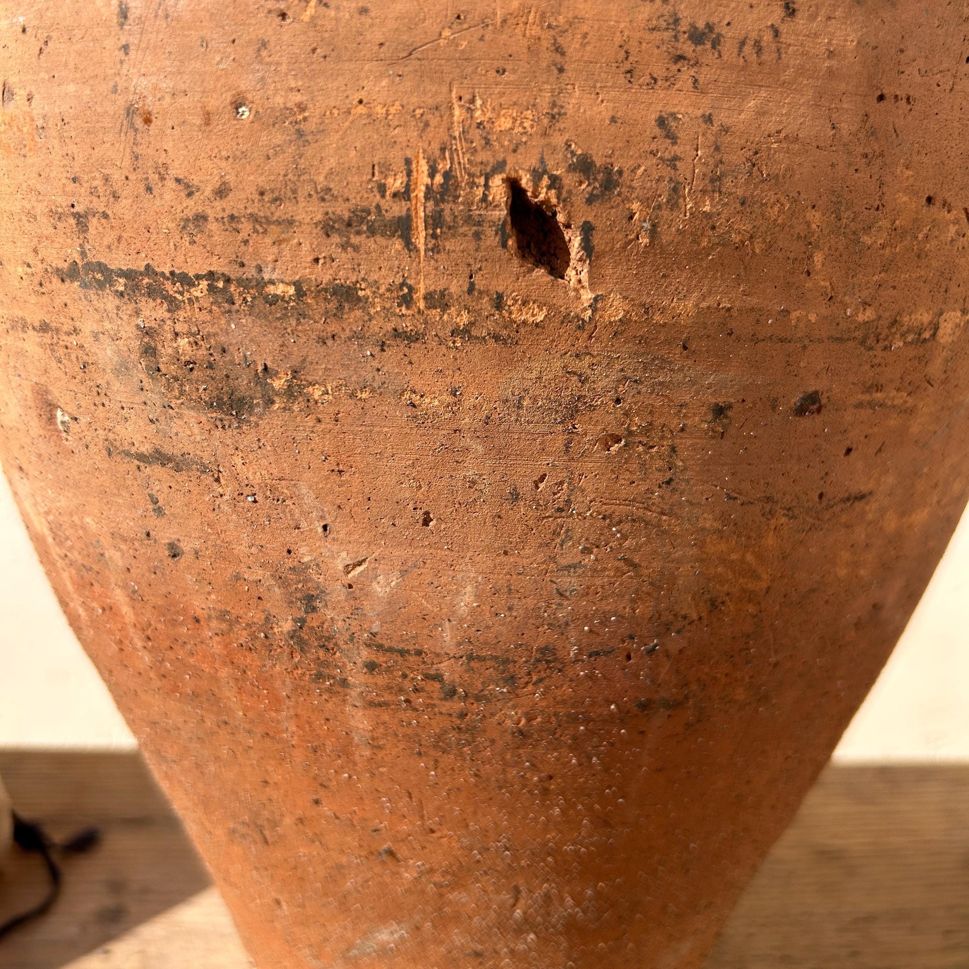 Clay vase, rustic vase, earthenware vase, pottery vase,  wabi sabi pottery, vase, primitive vessel, primitive vase, vessel, earthenware, rustic vessel, clay pot, large terracotta pot, france pottery, antique olive jar, flower vase, france conflit pot