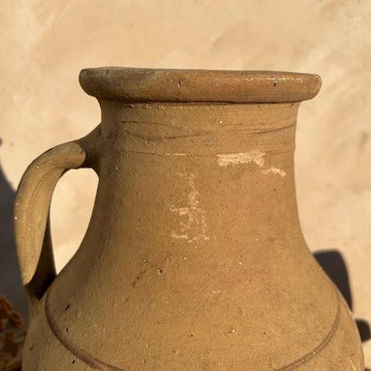 Clay vase, rustic vase, earthenware vase, pottery vase,  wabi sabi pottery, vase, primitive vessel, primitive vase, vessel, earthenware, rustic vessel, clay pot, large terracotta pot, france pottery, antique olive jar, flower vase, france conflit pot