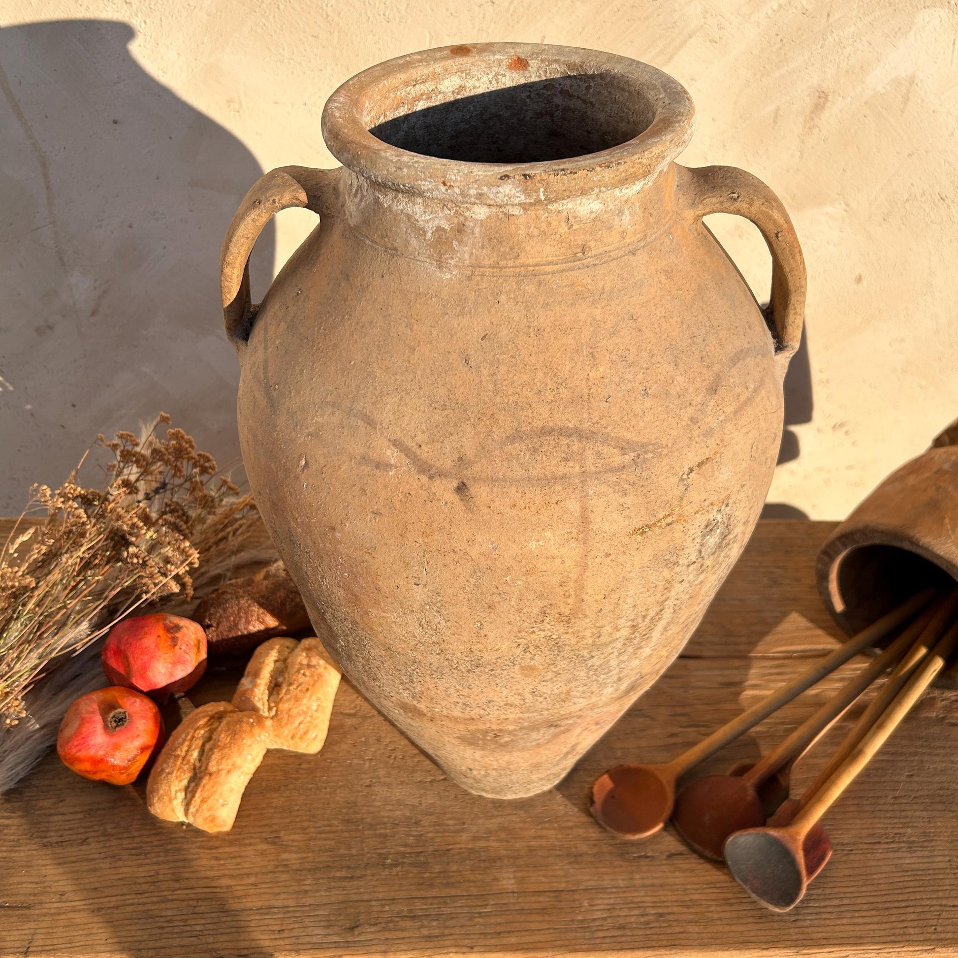 Clay vase, rustic vase, earthenware vase, pottery vase,  wabi sabi pottery, vase, primitive vessel, primitive vase, vessel, earthenware, rustic vessel, clay pot, large terracotta pot, france pottery, antique olive jar, flower vase, france conflit pot